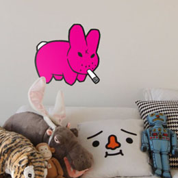 Stickers Pop Art et Street Art Smorkin Labbit - S par KidRobot - Stickers muraux Pop Art & Street Art originaux et indits
