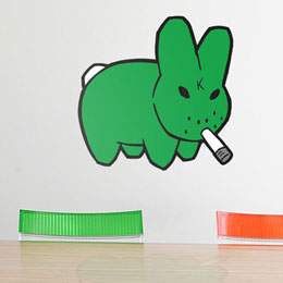 Stickers Pop Art et Street Art Smorkin Labbit - M par KidRobot - Stickers muraux Pop Art & Street Art originaux et indits