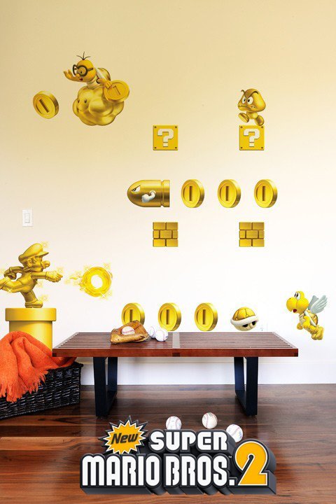 Stickers New Super Mario Bros. 2 - Version XXL: Stickers g�ants officiels Super Mario par Nintendo - 1/8