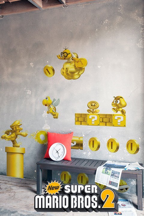 Stickers New Super Mario Bros. 2 - Version XXL: Stickers g�ants officiels Super Mario par Nintendo - 2/8